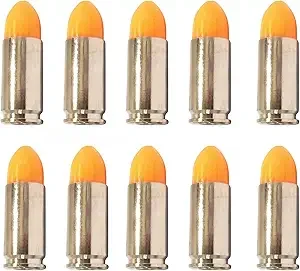 9mm Snap Caps – Orange Safety Trainer Dummy Rounds, Reusable Dry Fire Training Ammunition (10-Pack)