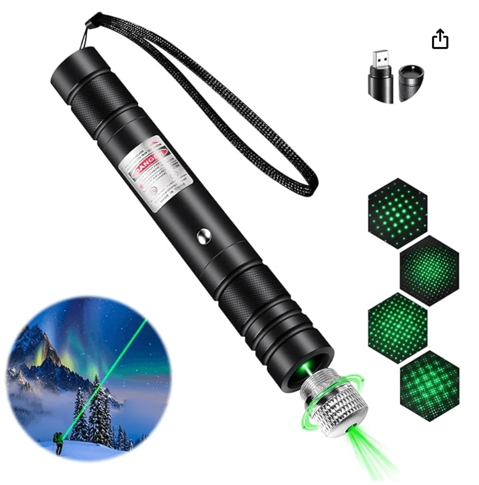 Laser Pointer High Power, Green Laser Pointer Indicator Light, USB Charge