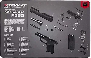 TekMat Cleaning Mat for use with Sig Sauer P365 - 11'' X 17''